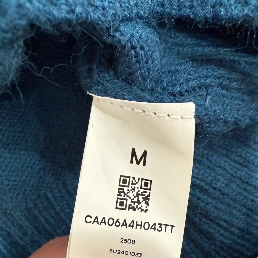 CUPSHE Blue Round Neck Perforated Long Sleeve Sweater - Picture 6 of 10